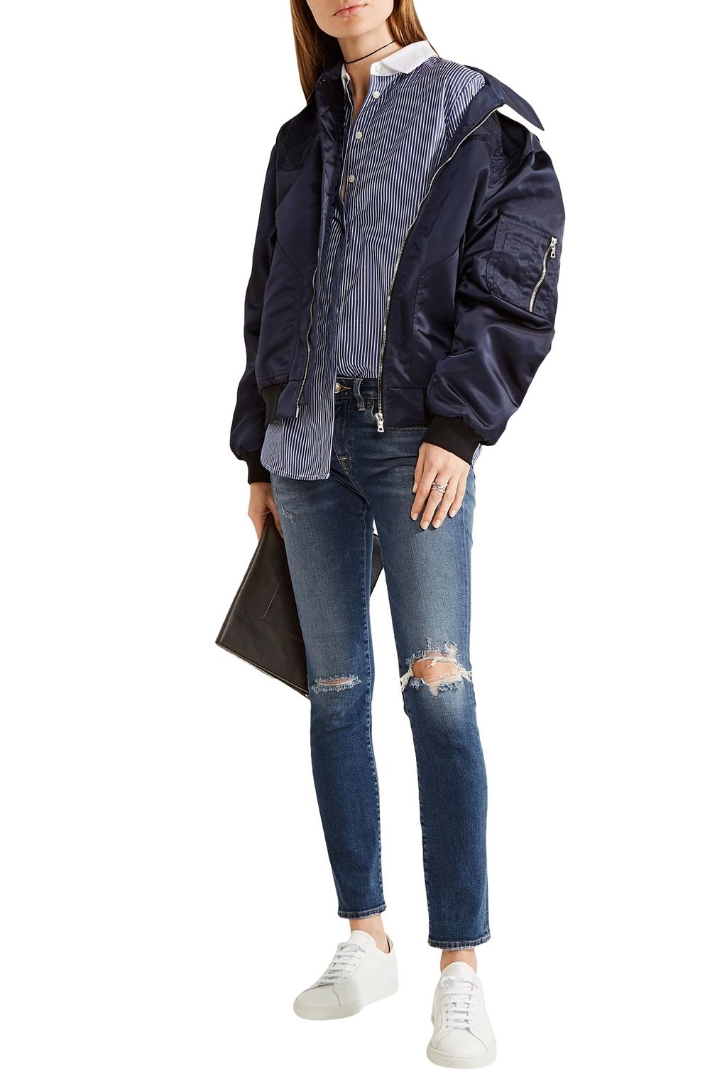 R13 Kate distressed low-rise skinny jeans