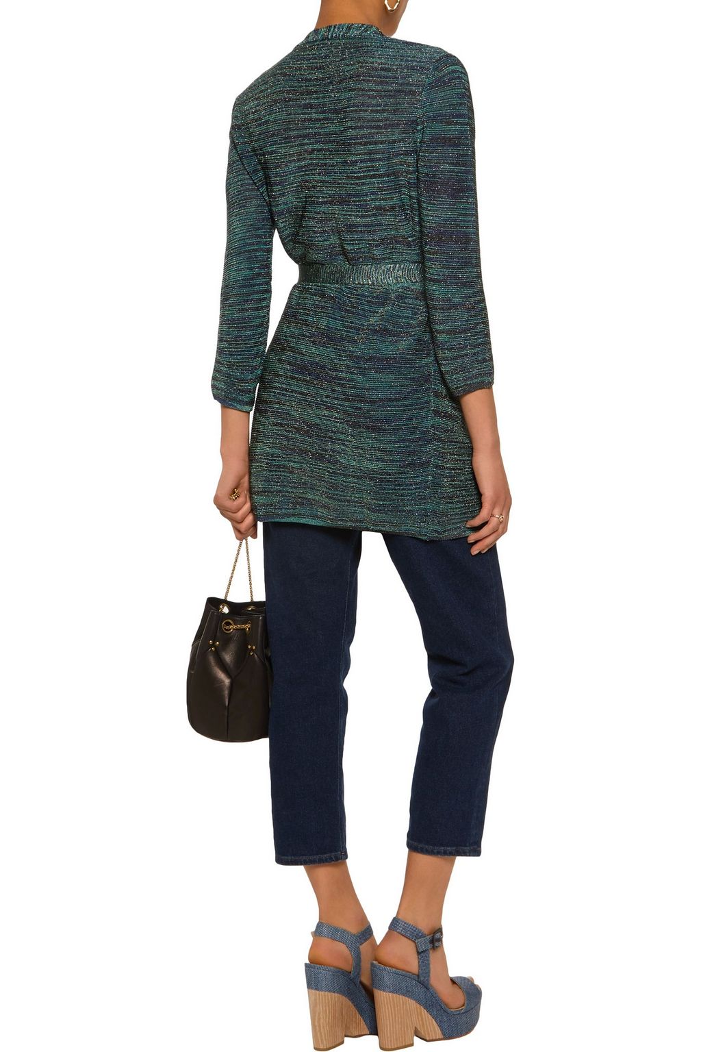 M MISSONI Metallic crochet-knit cardigan