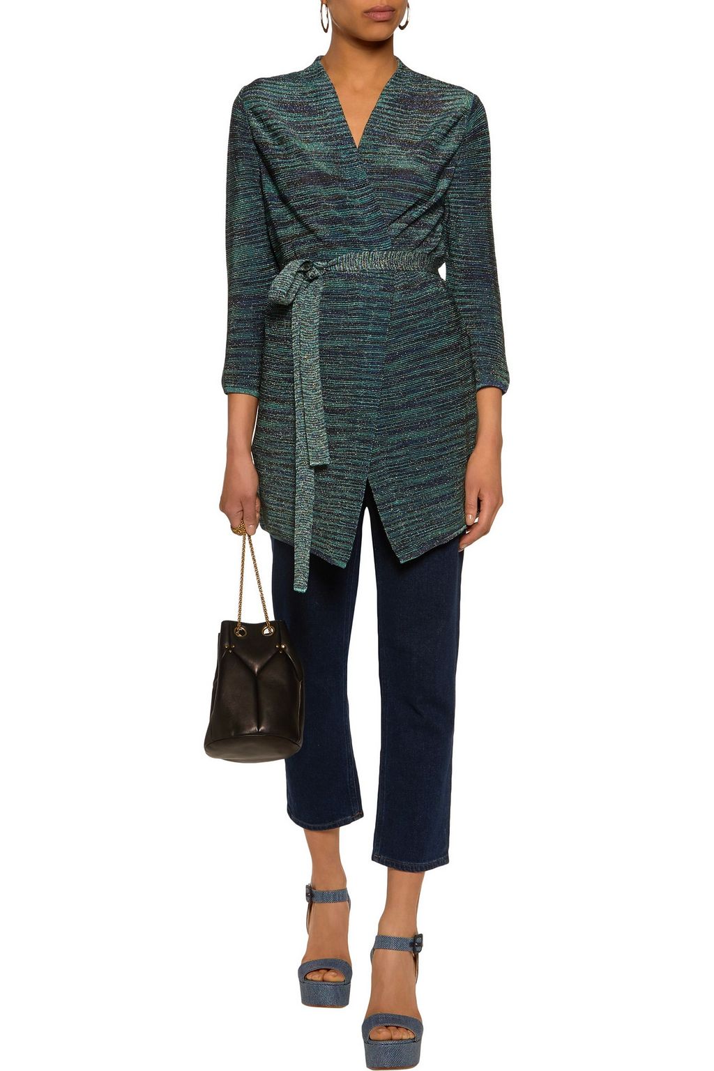 M MISSONI Metallic crochet-knit cardigan