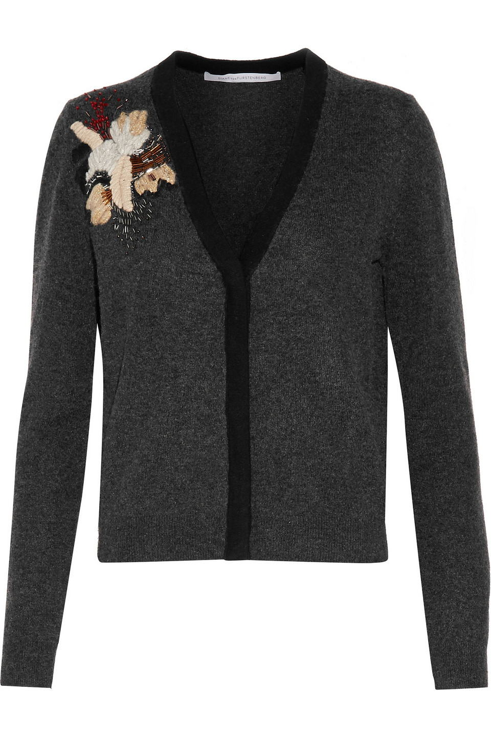 Temira embellished wool and cashmere-blend cardigan