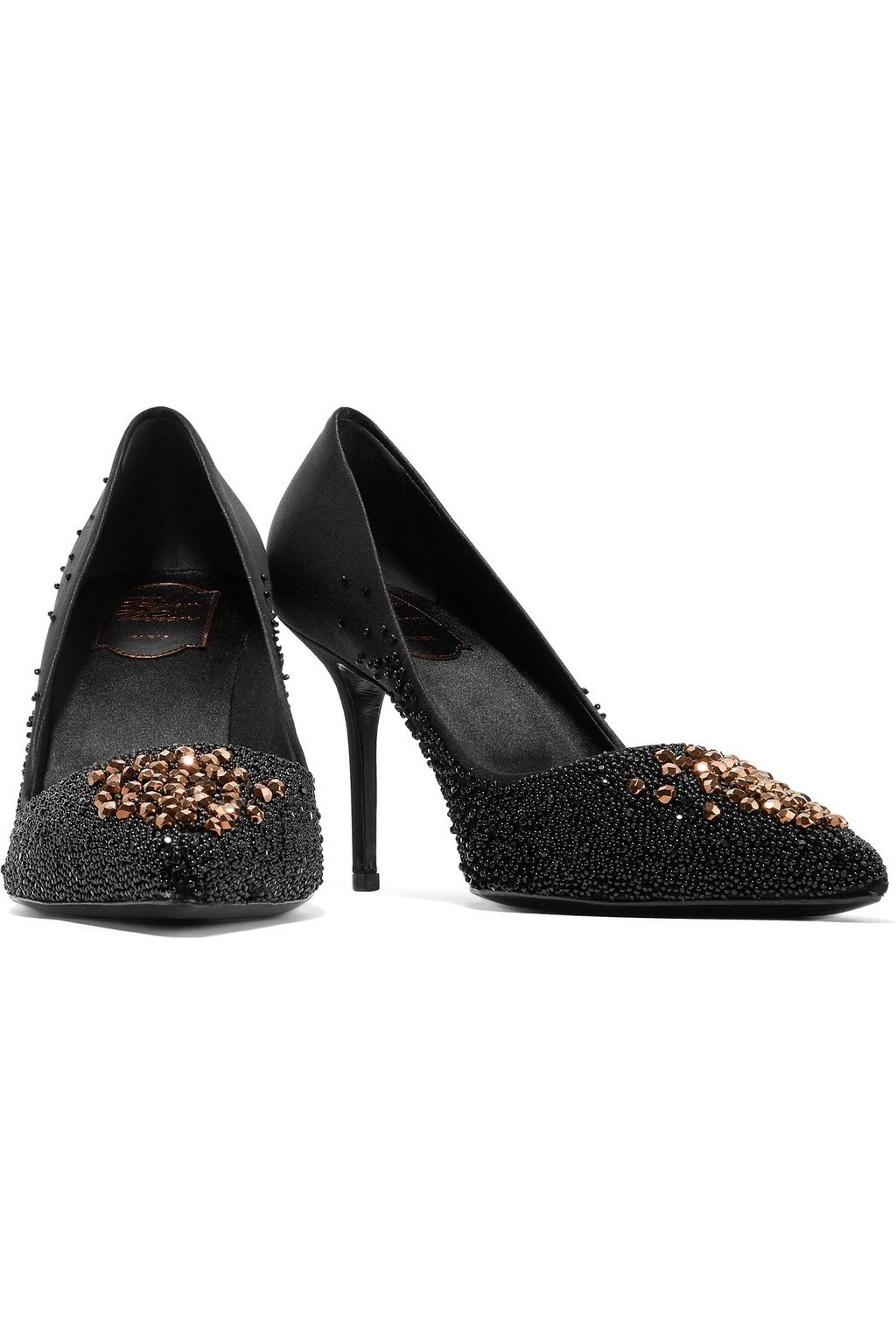 ROGER VIVIER Embellished satin pumps