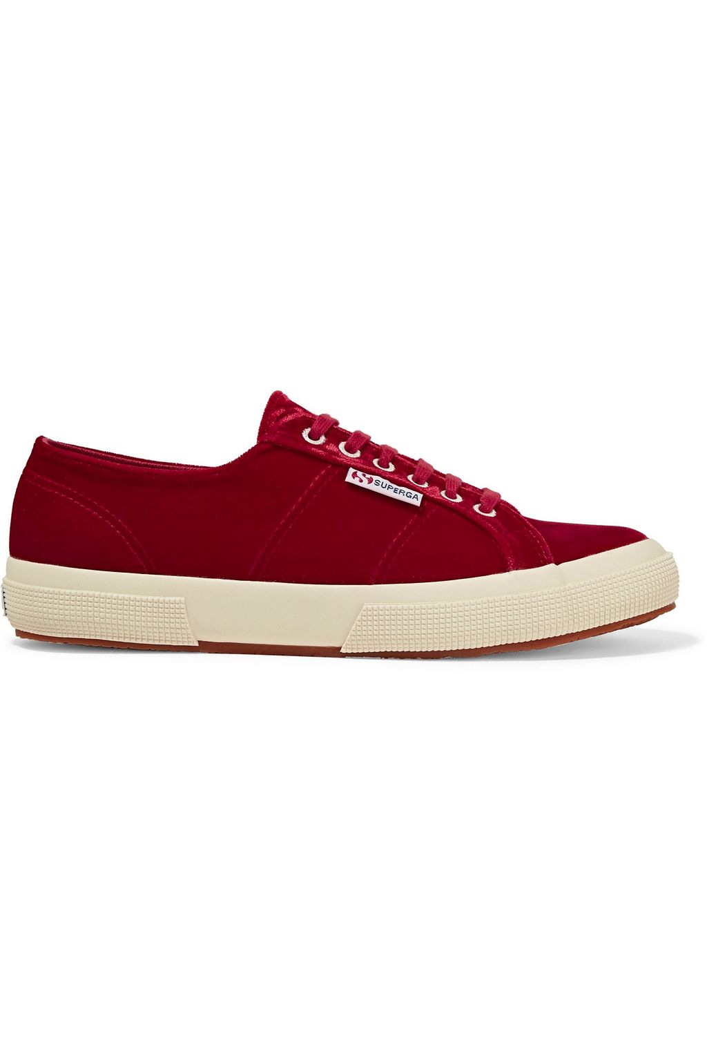 superga red velvet sneakers
