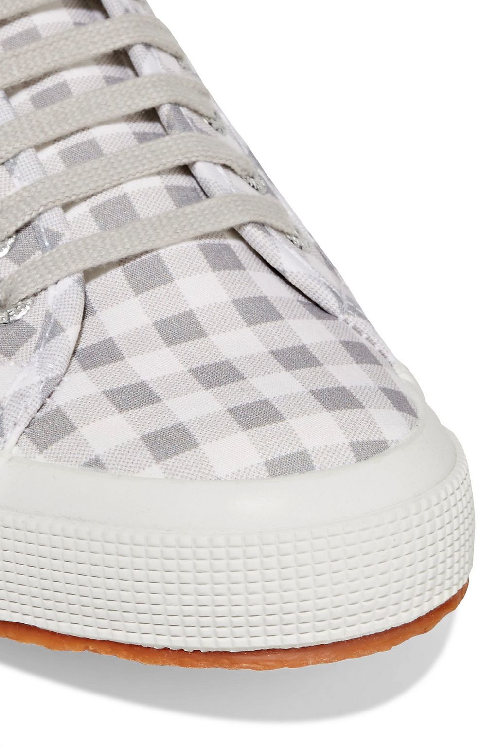 SUPERGA Gingham canvas sneakers
