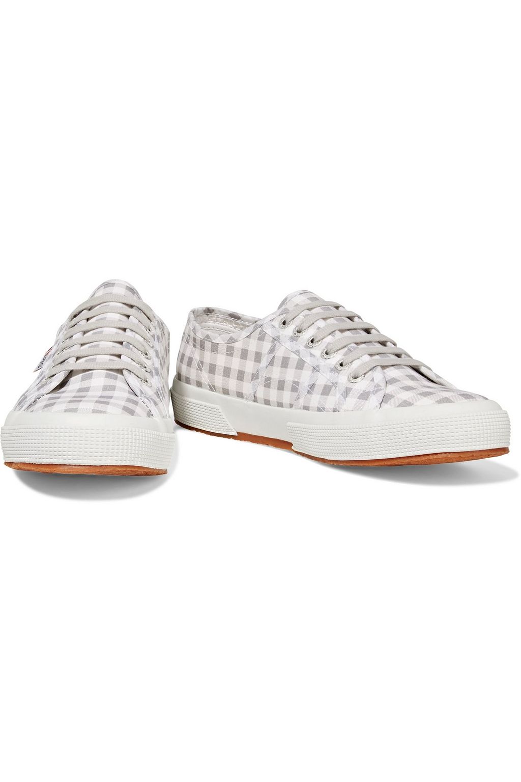SUPERGA Gingham canvas sneakers