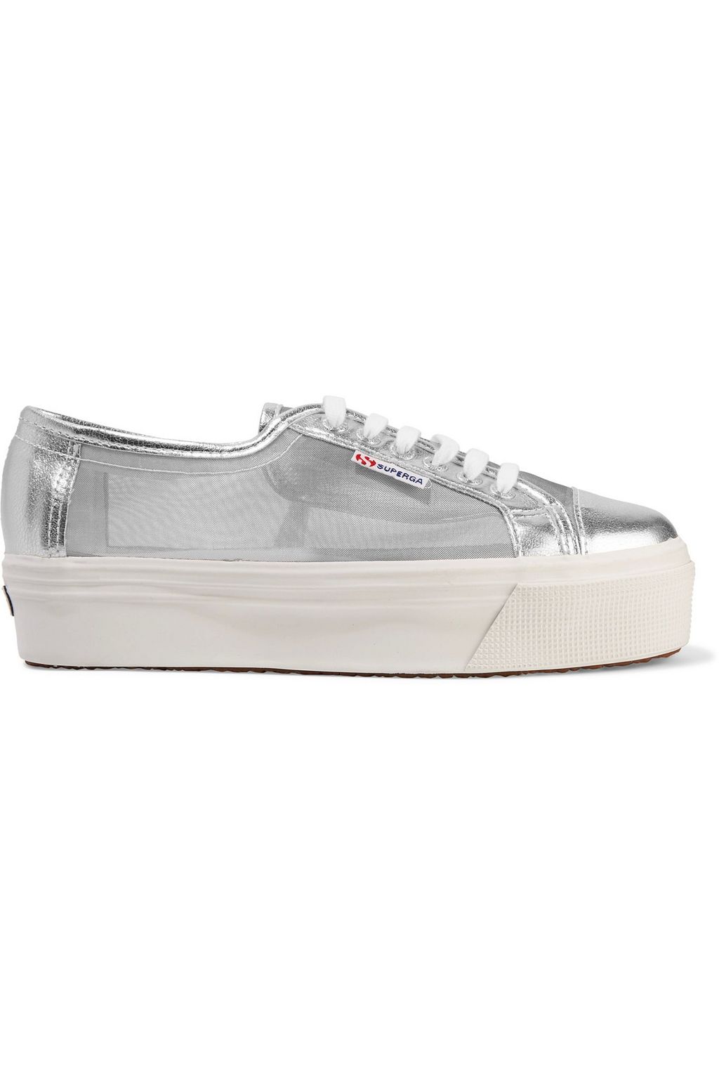 superga silver platform