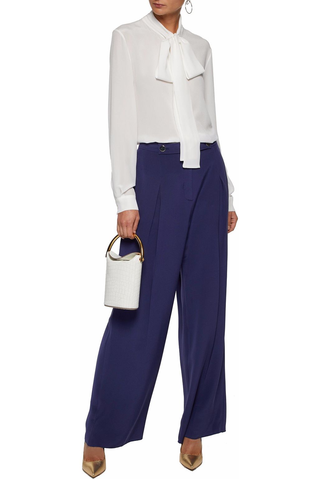 VALENTINO GARAVANI Silk wide-leg pants
