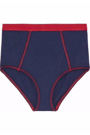 SLEEPY JONES High-rise cotton-blend briefs