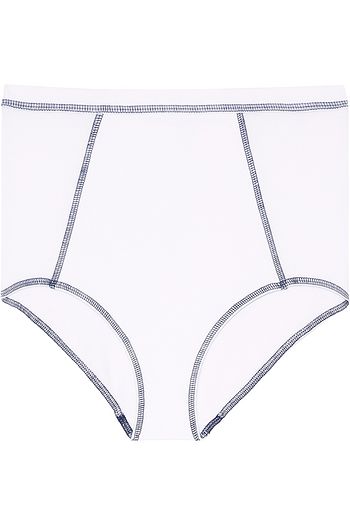 SLEEPY JONES High-rise cotton-blend briefs