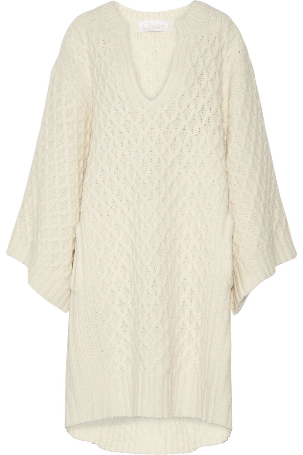 oversized cable knit jumper dress