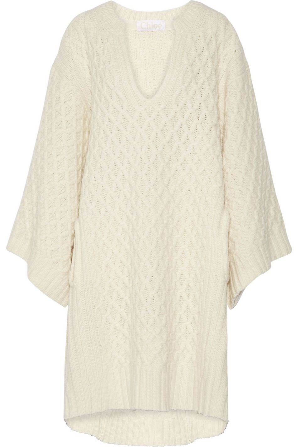 oversized cable knit sweater dress