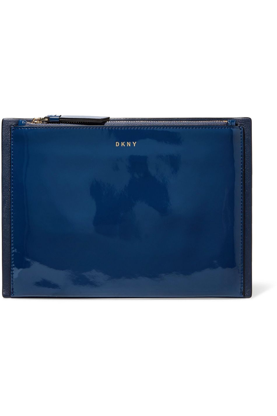 blue designer clutch bag
