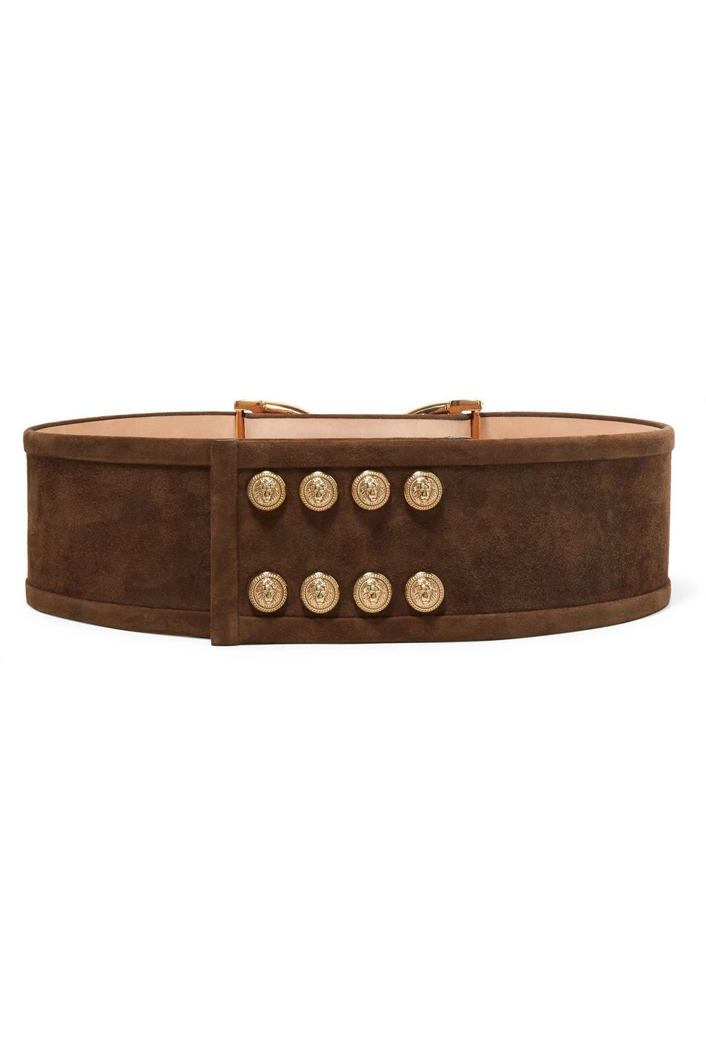 BALMAIN Embellished suede waist belt