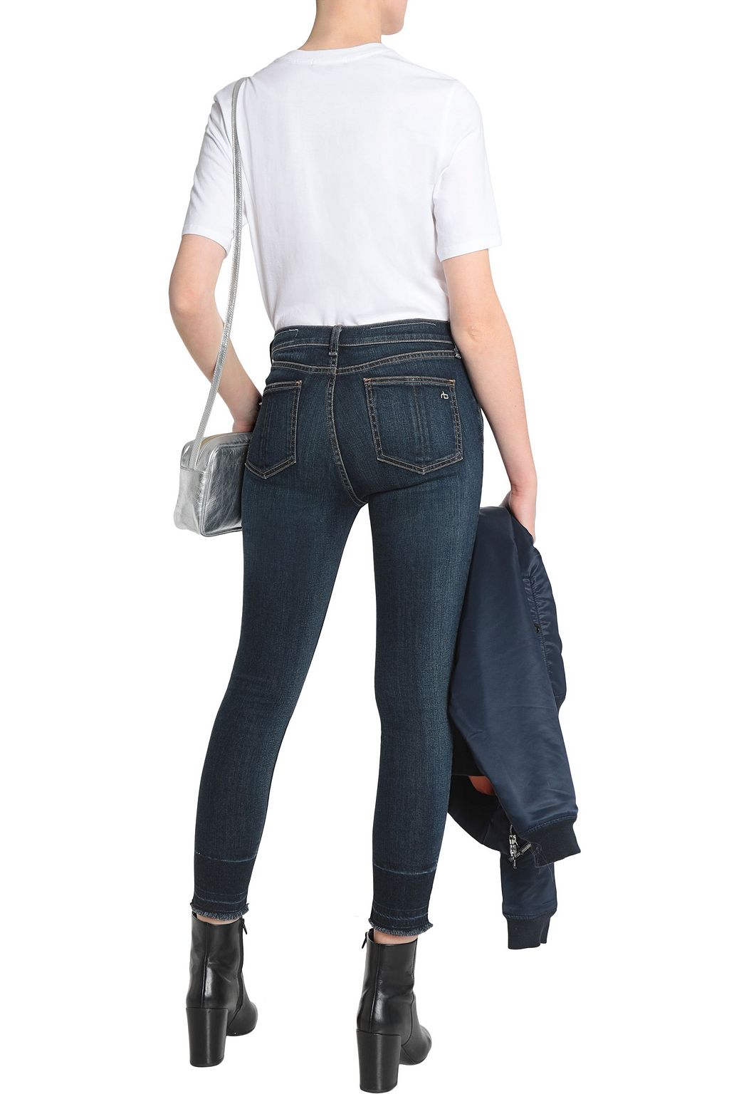 RAG & BONE Distressed high-rise skinny jeans