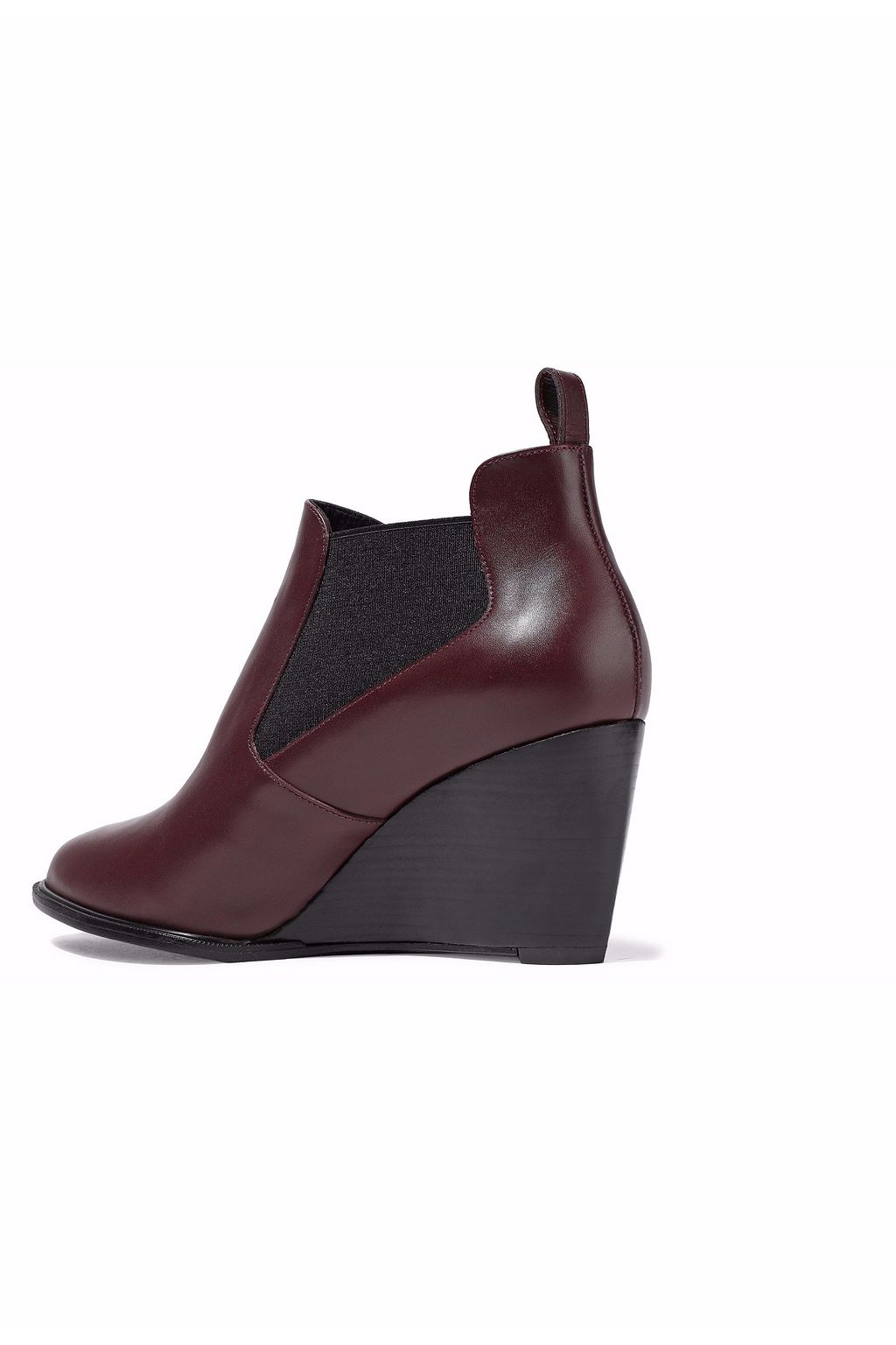 burgundy wedge ankle boots