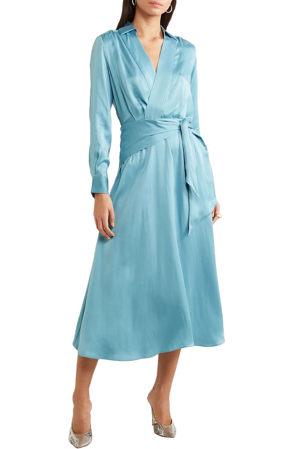 EQUIPMENT Wrap-effect silk-blend midi dress