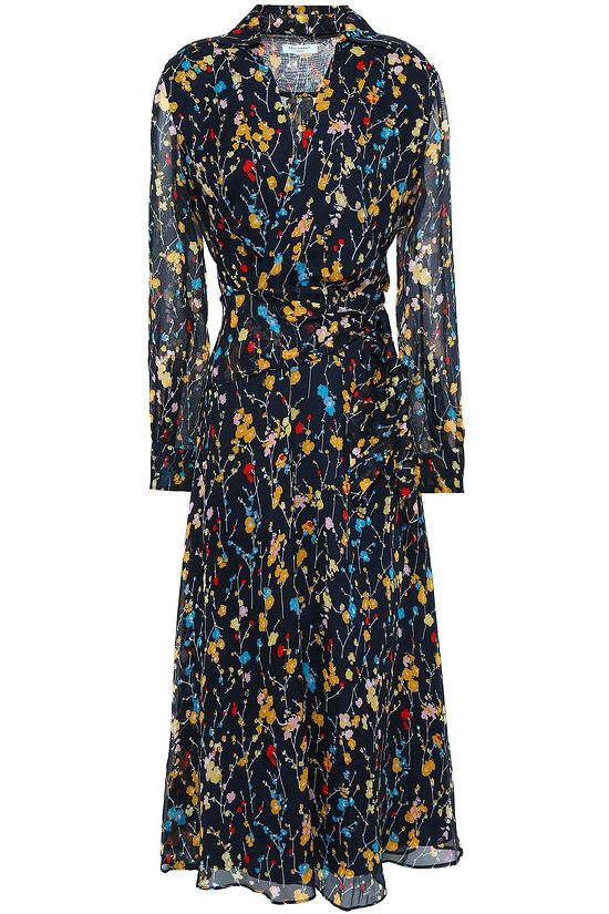 EQUIPMENT Vivienne wrapeffect floralprint silkchiffon midi dress
