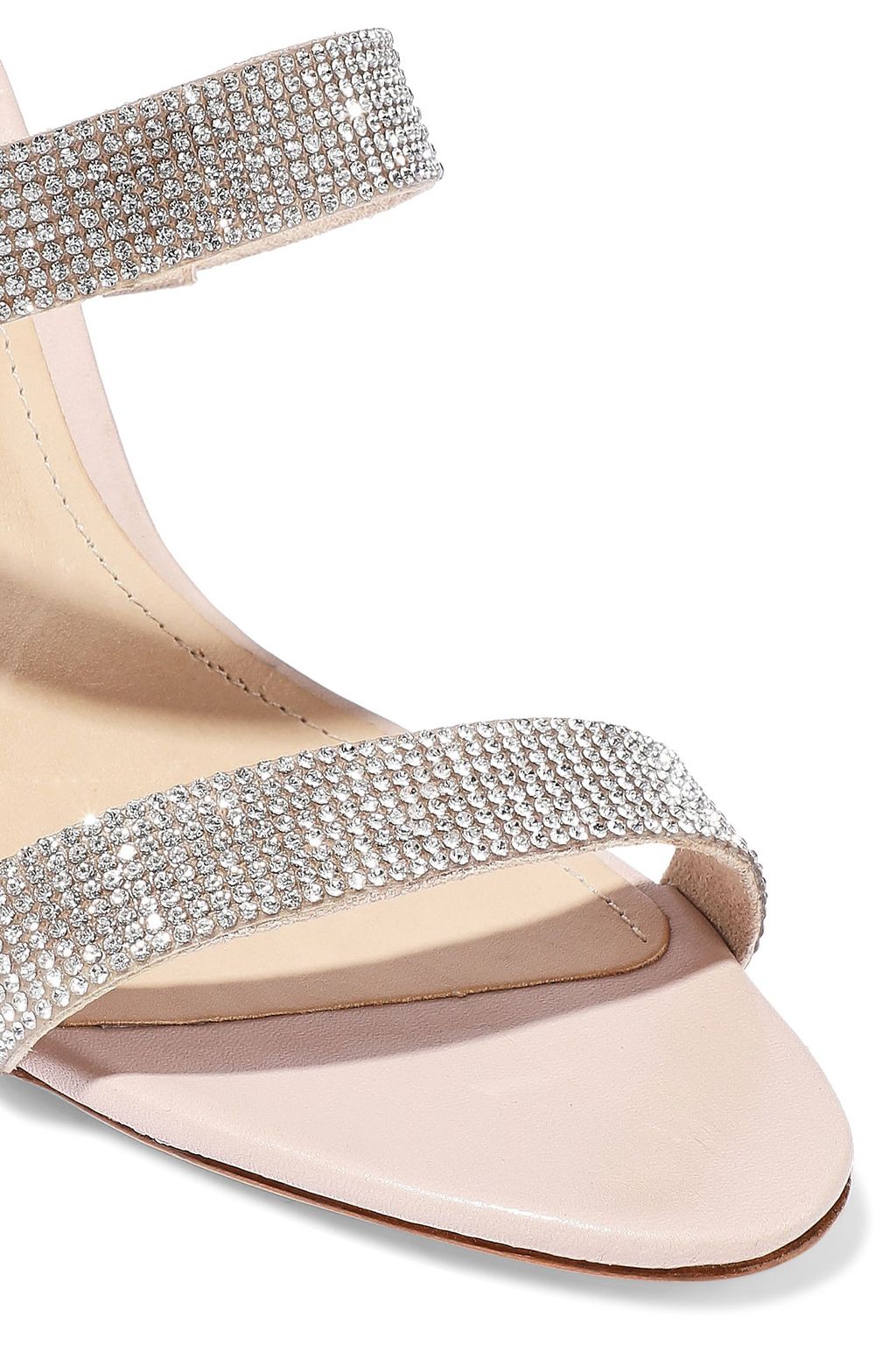 SCHUTZ Beatriz crystal-embellished leather mules
