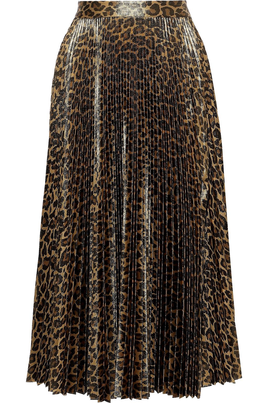 designer pleated midi skirt