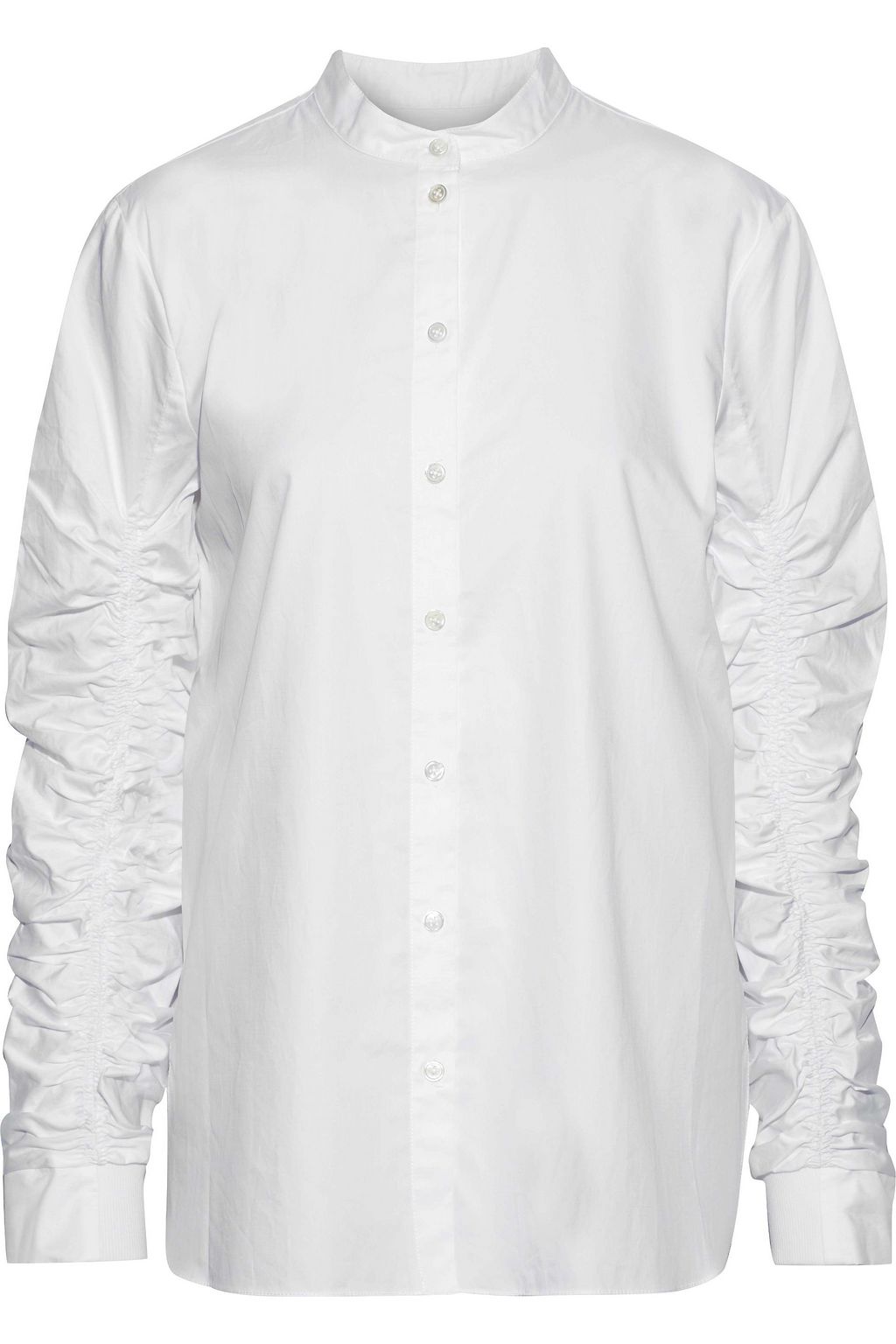 ruched white shirt