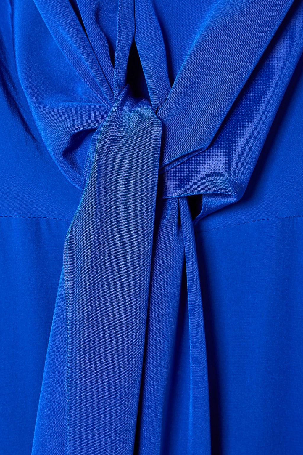 DIANE VON FURSTENBERG Von tie-front gathered silk midi dress