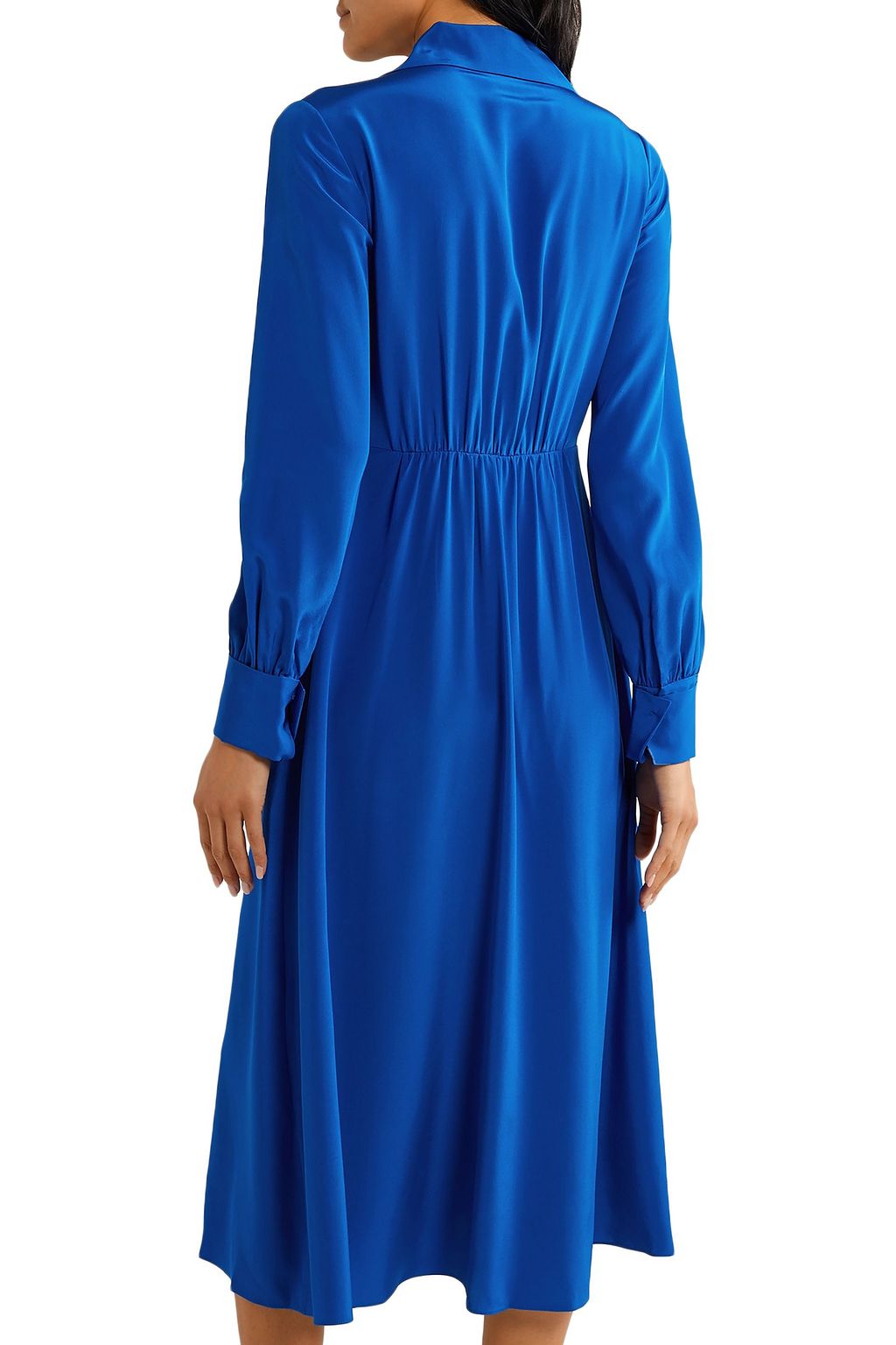 DIANE VON FURSTENBERG Von tie-front gathered silk midi dress