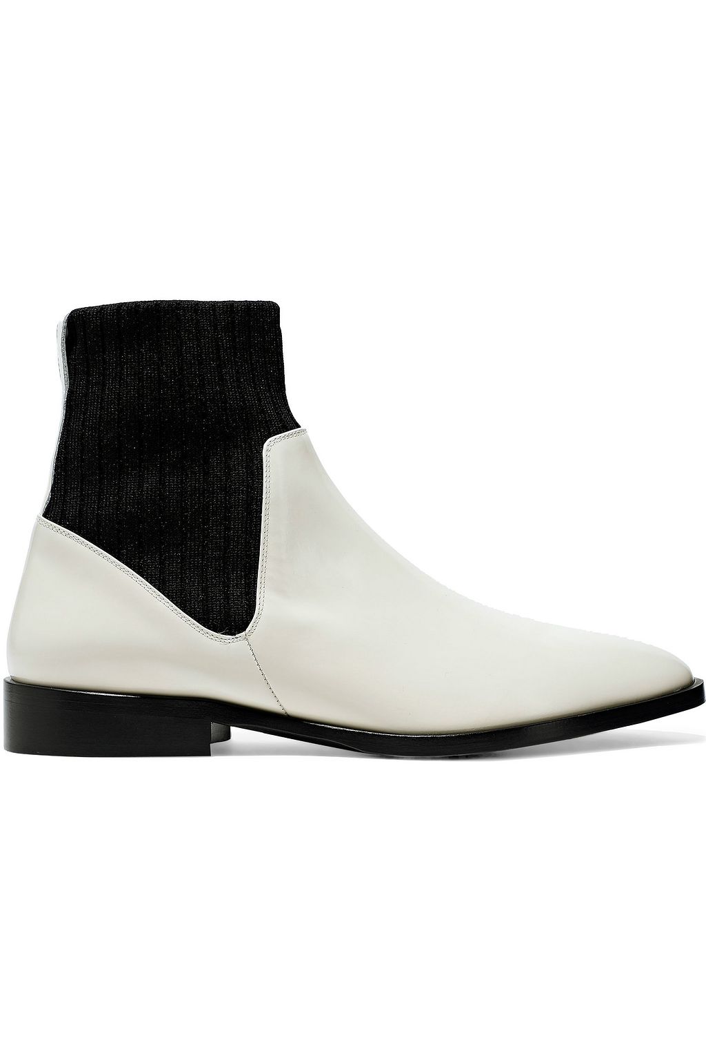 cream flat ankle boots