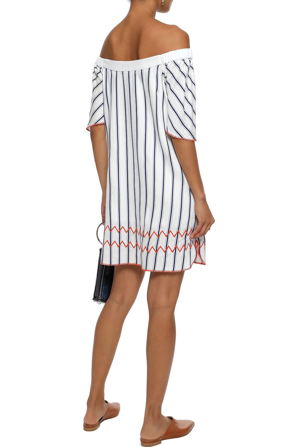 CHARLI Nerva off-the-shoulder jacquard mini dress
