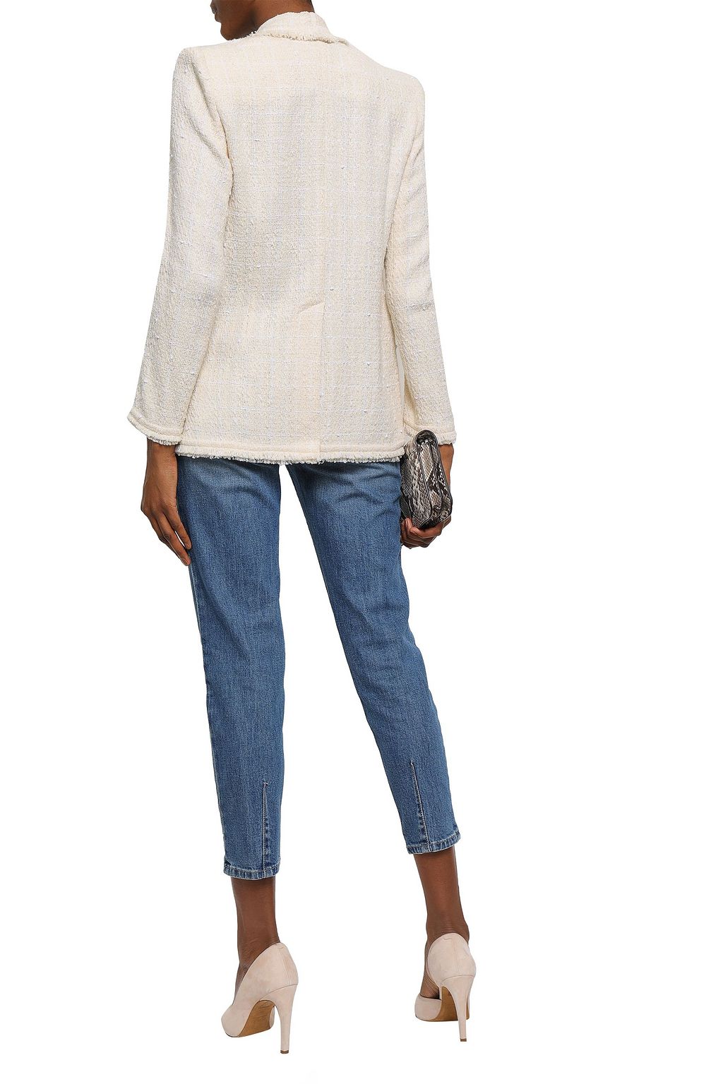 IRO Quanto checked cotton-blend bouclé-tweed jacket