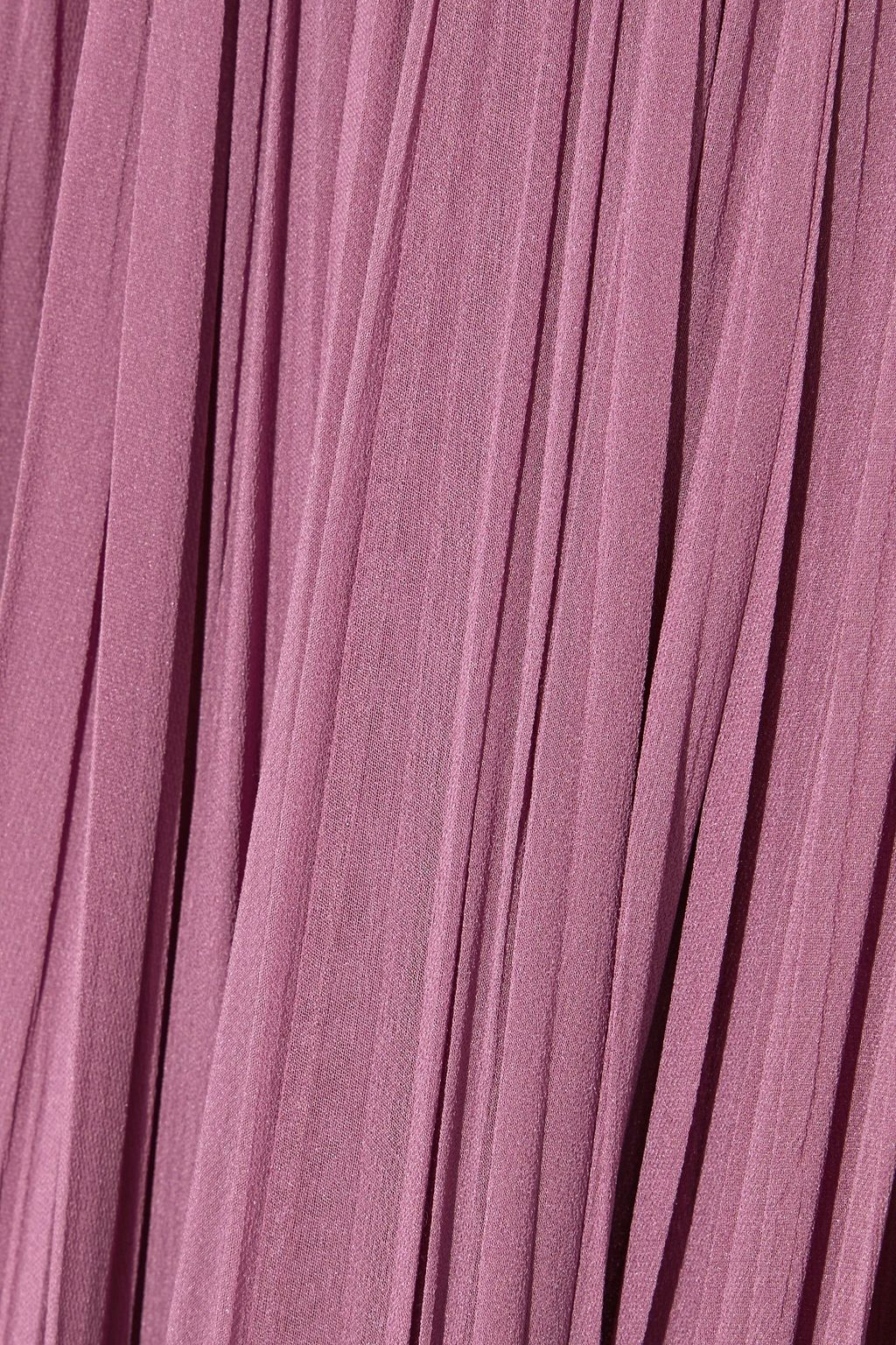 J.MENDEL Strapless embroidered tulle-paneled chiffon gown