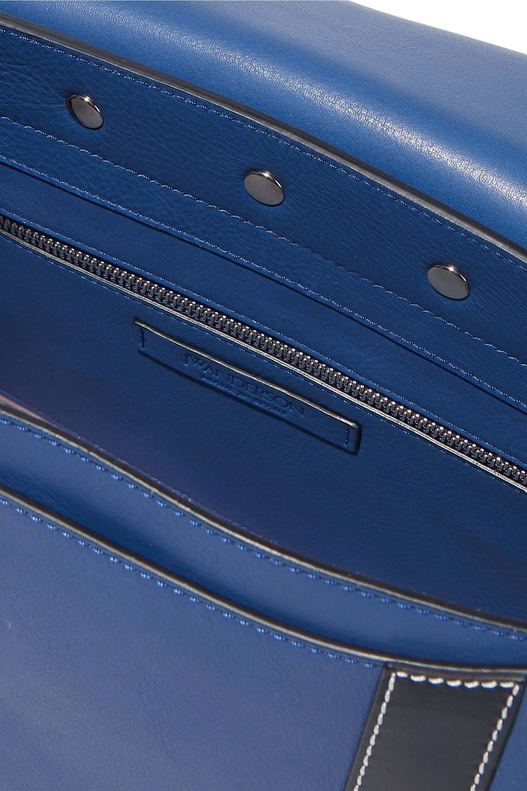 J.W.ANDERSON Disc large lace-up denim and leather shoulder bag