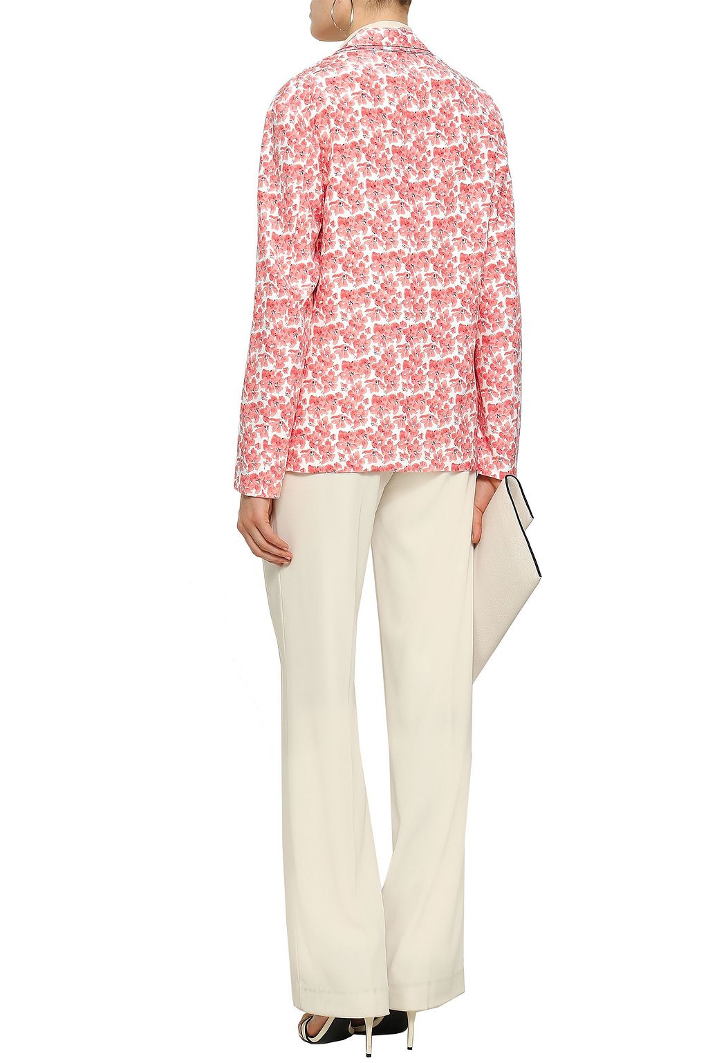 JOSEPH Floral-print silk crepe de chine blazer