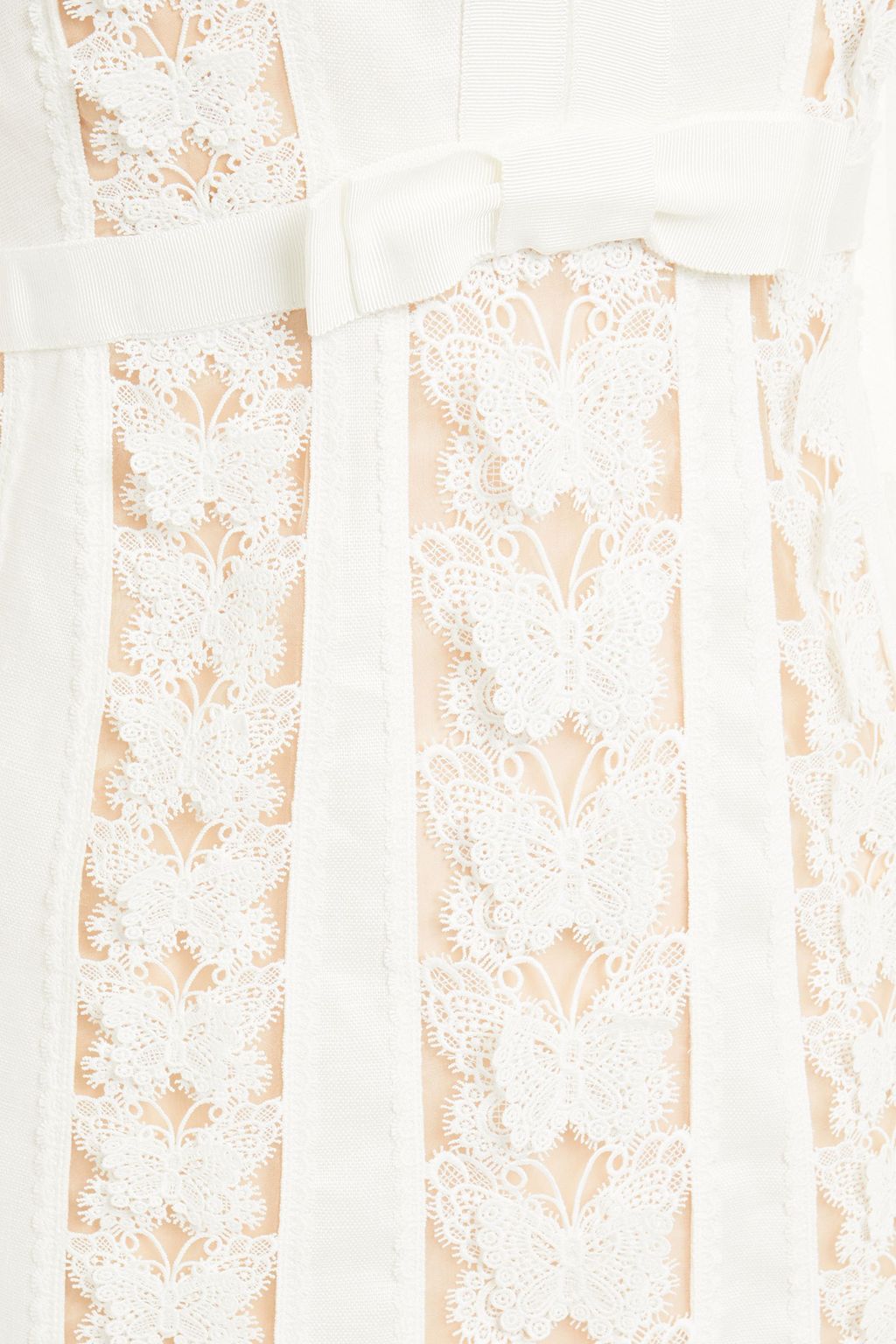 ZIMMERMANN Super Eight Flutter crochet-trimmed linen-gauze mini dress