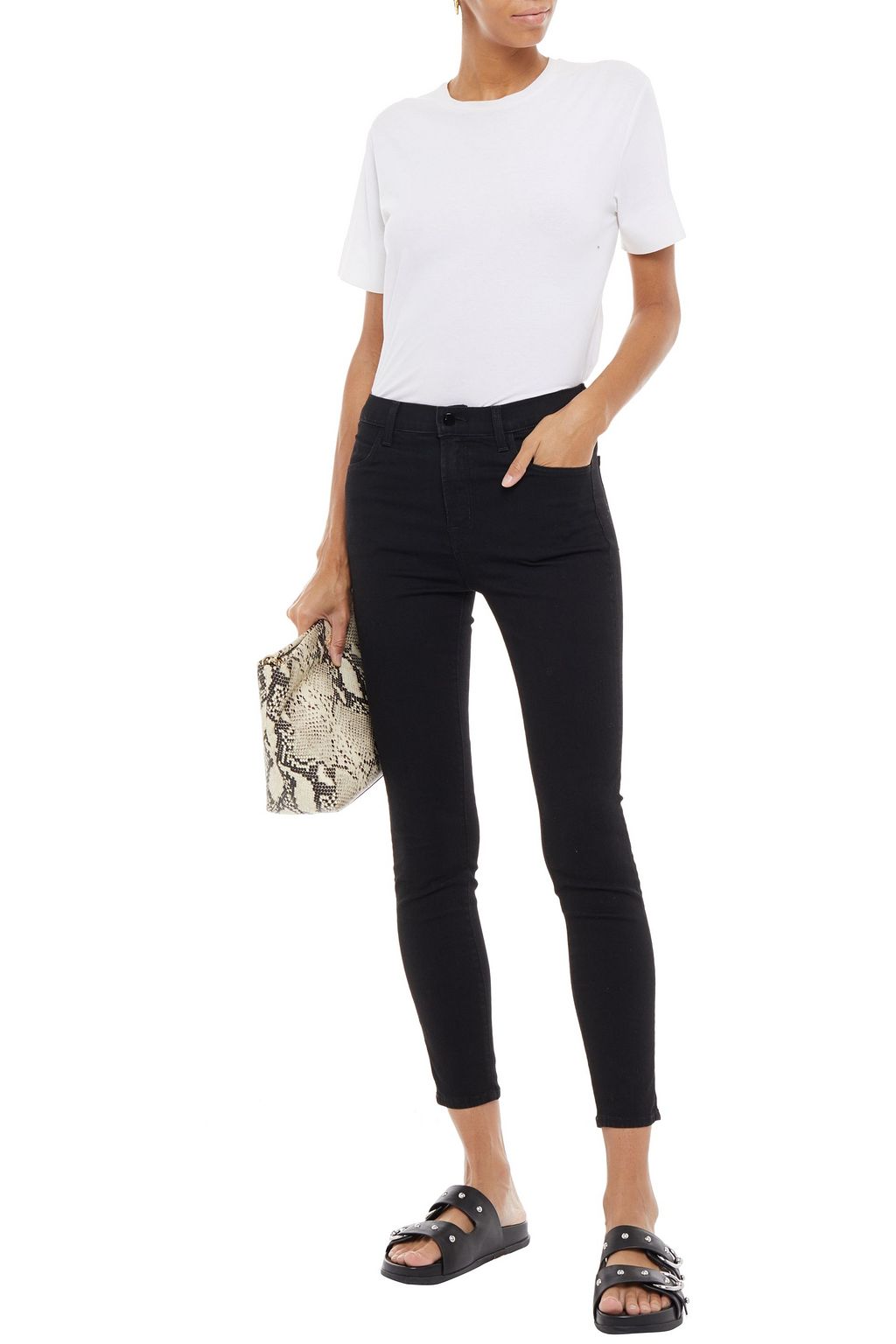 J BRAND ミッドライズ クロップド スキニー ジーンズ