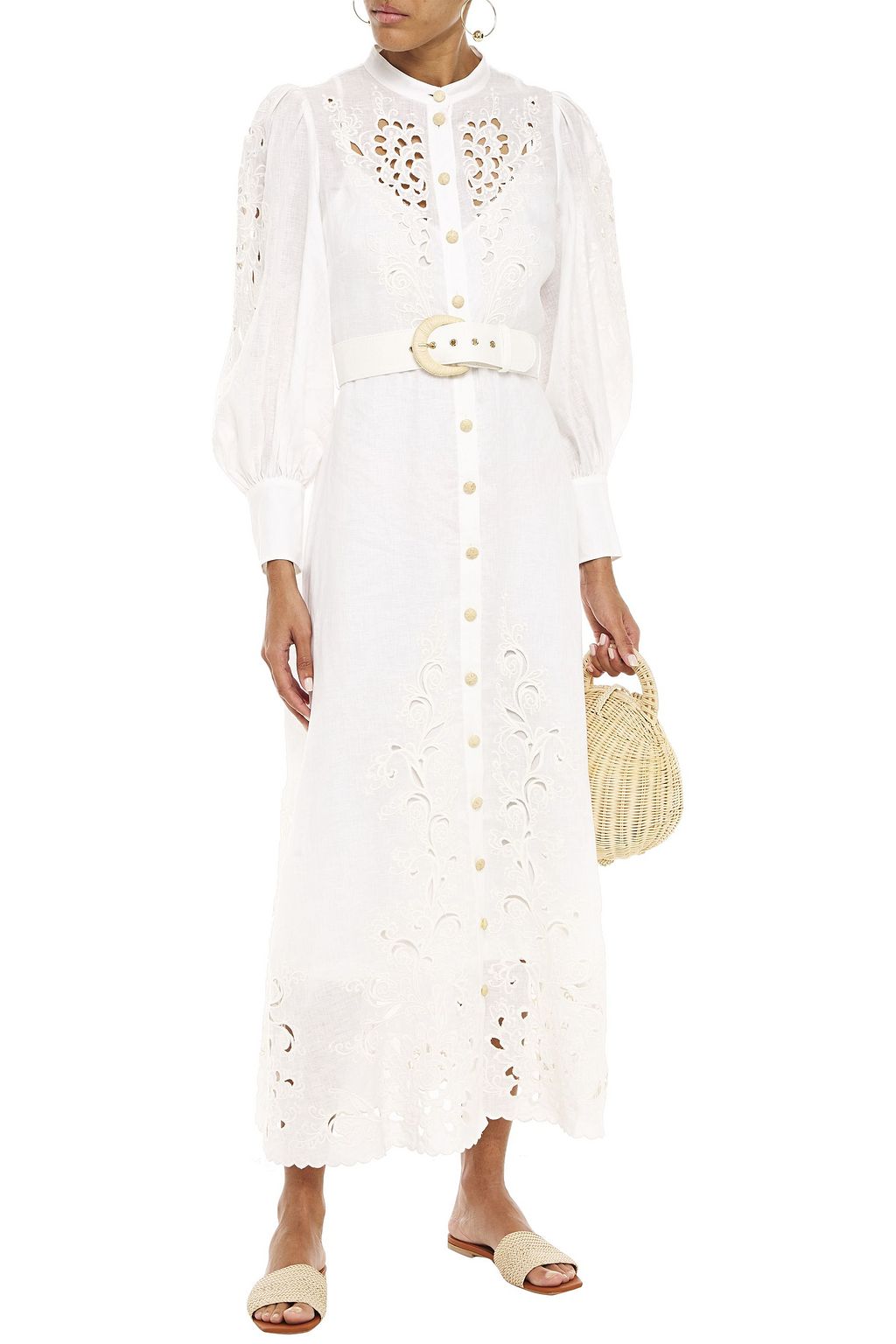 maxi broderie dress