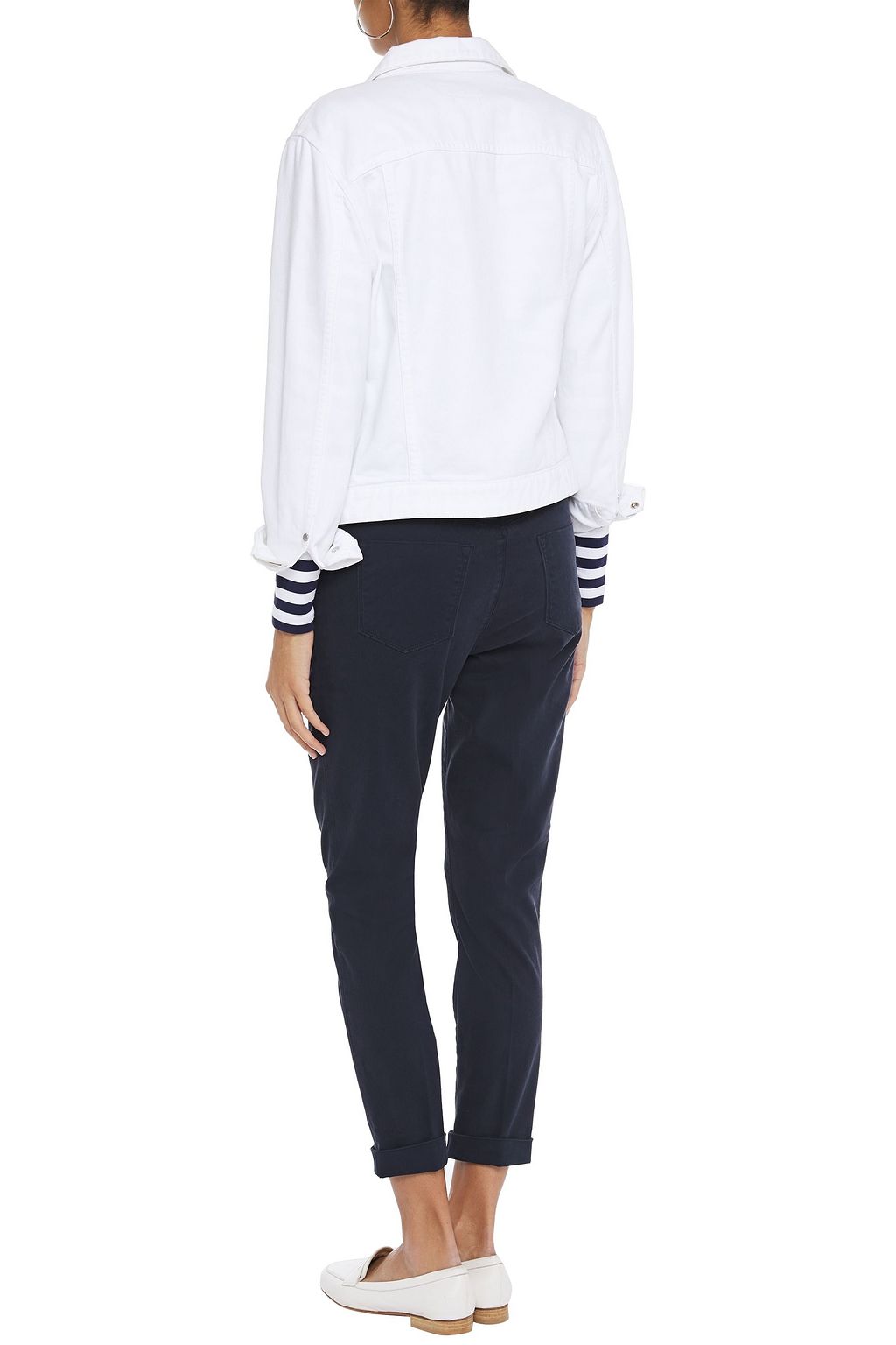J BRAND Cropped cotton-blend twill slim-leg pants
