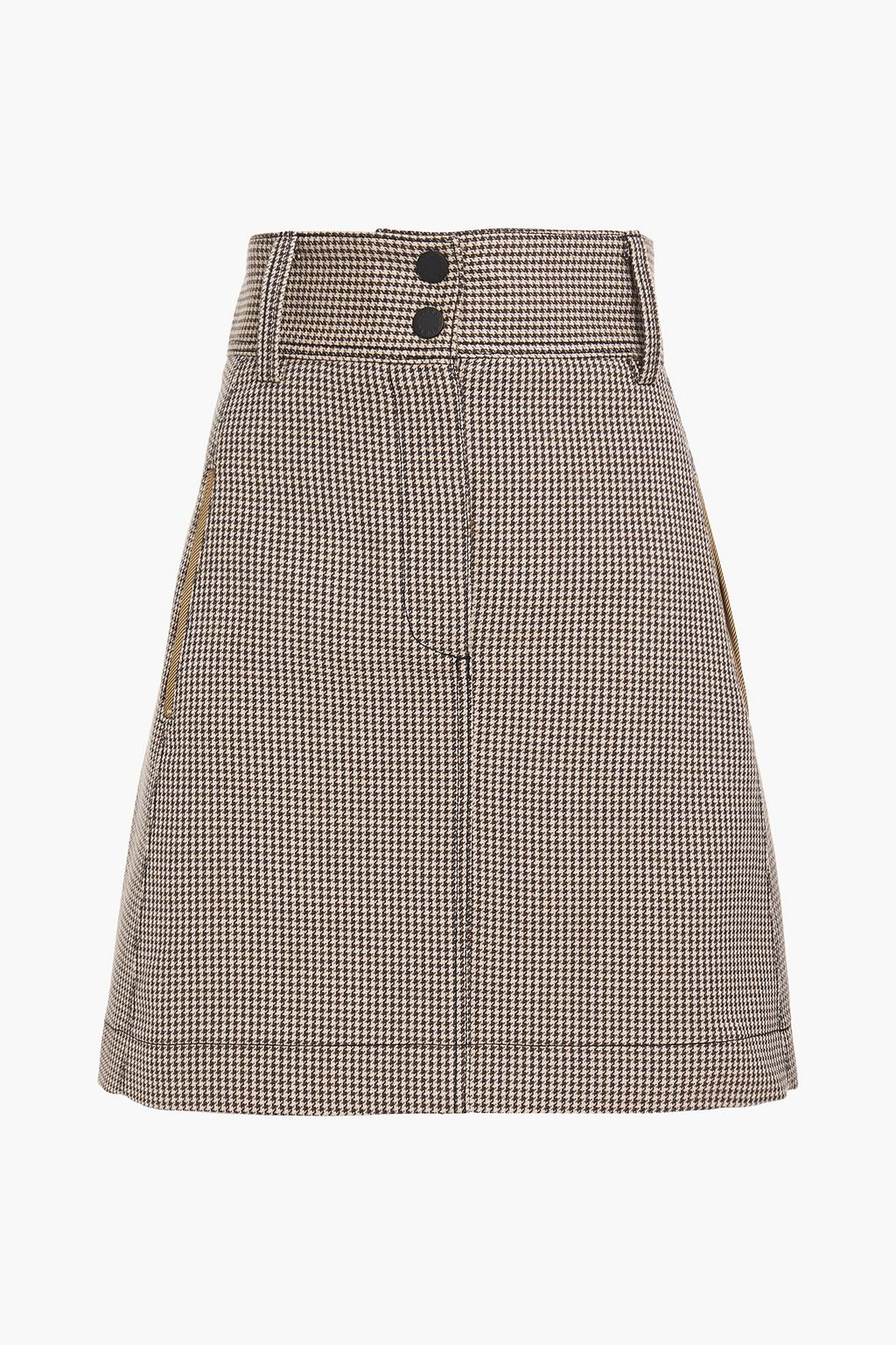 SANDRO Riane houndstooth twill mini skirt | THE OUTNET