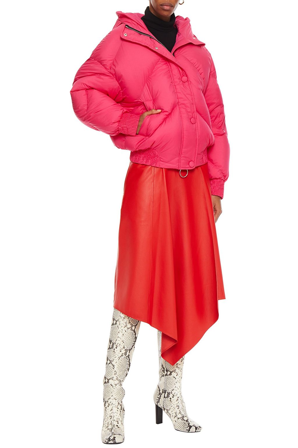 IENKI IENKI Dunlope quilted shell hooded down jacket