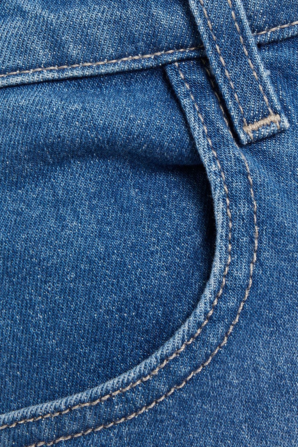 J BRAND Faded high-rise wide-leg jeans