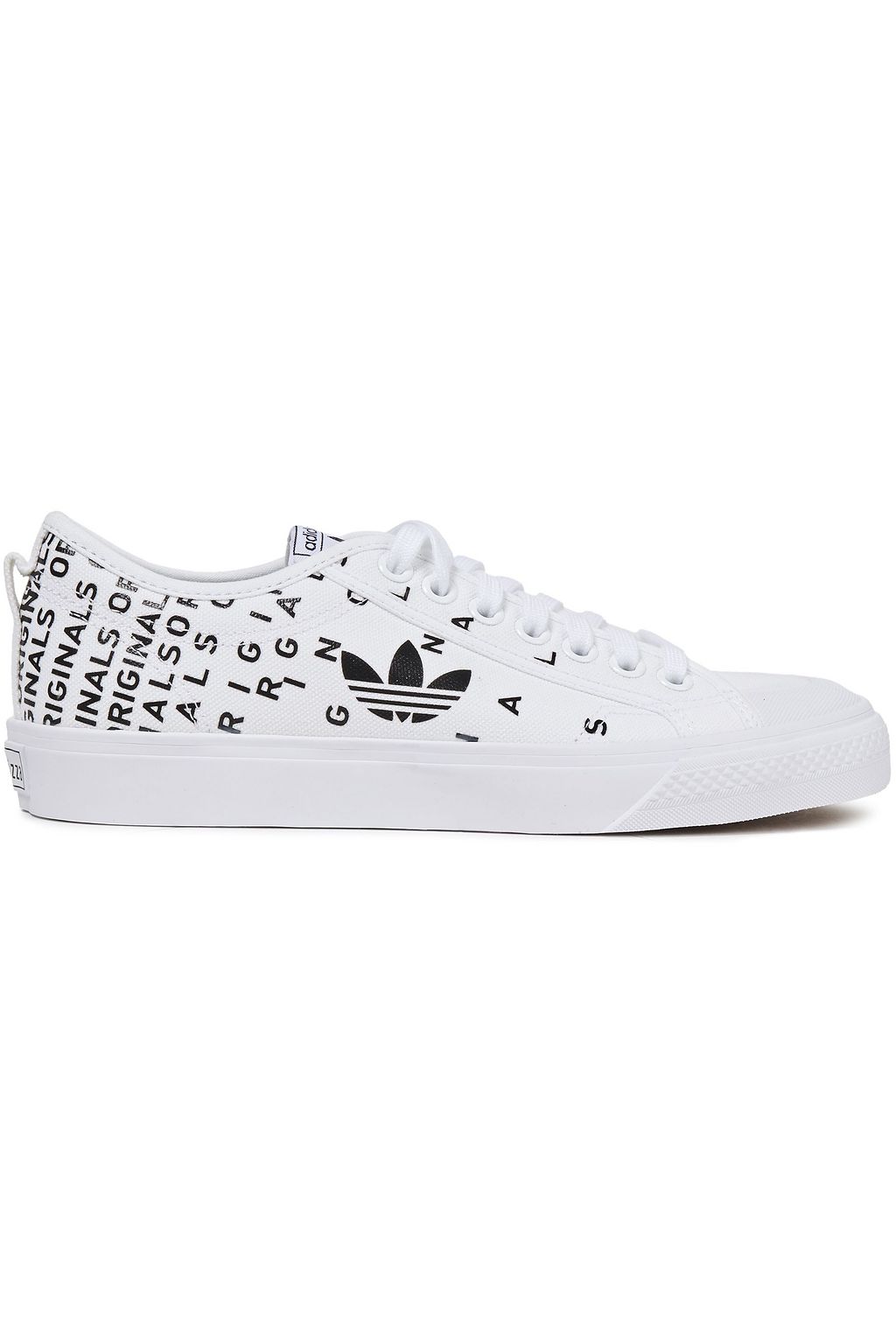 Nizza Trefoil logo print canvas sneakers