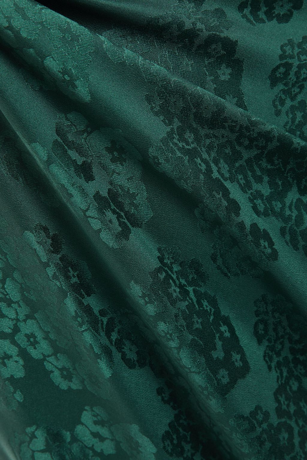 SALONI Daphne fluted satin-jacquard maxi dress