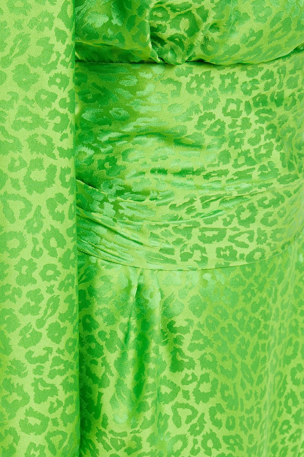 DUNDAS Draped satin-jacquard mini dress