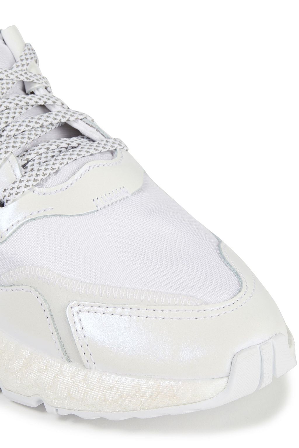 ADIDAS ORIGINALS Nite Jogger leather-trimmed mesh sneakers