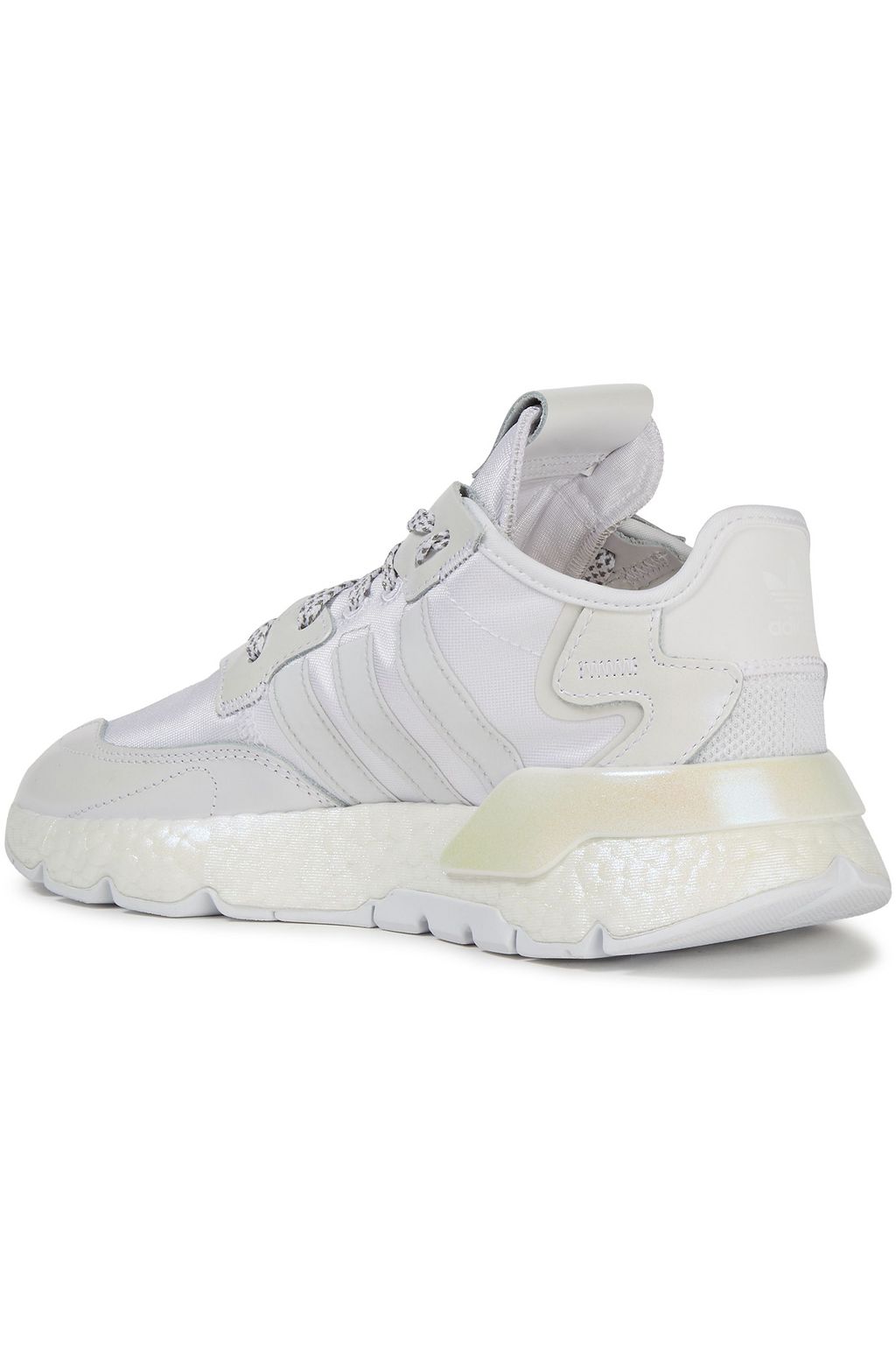 ADIDAS ORIGINALS Nite Jogger leather-trimmed mesh sneakers