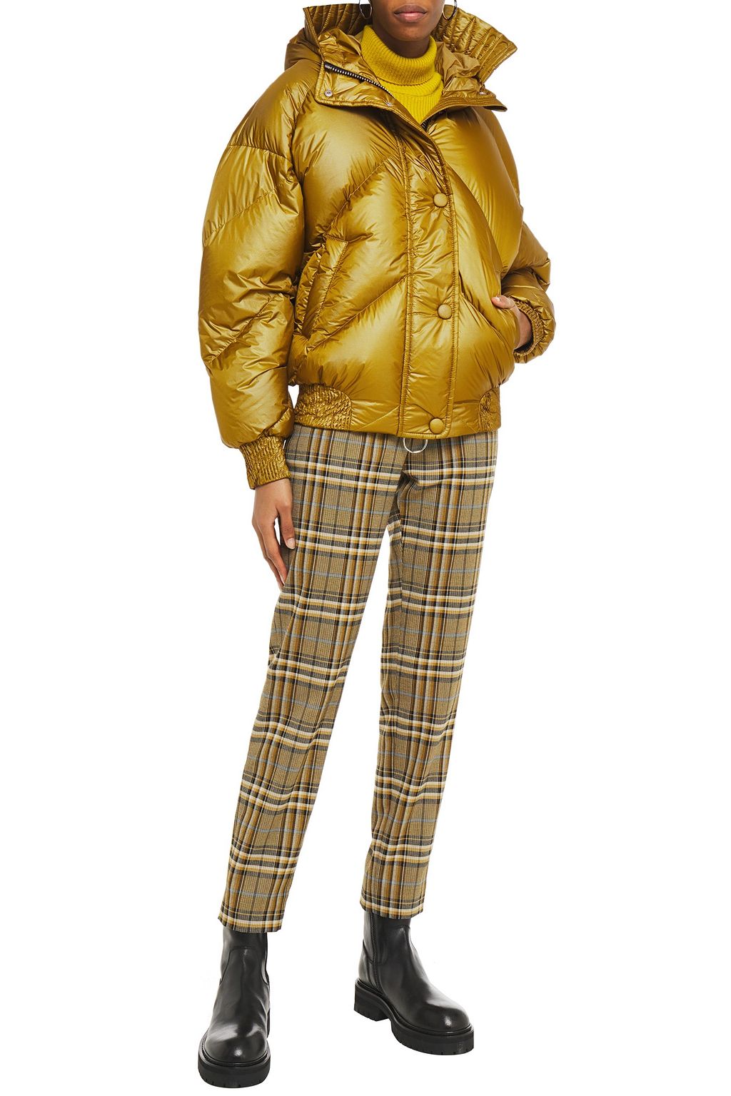 IENKI IENKI Dunlope quilted shell hooded down jacket