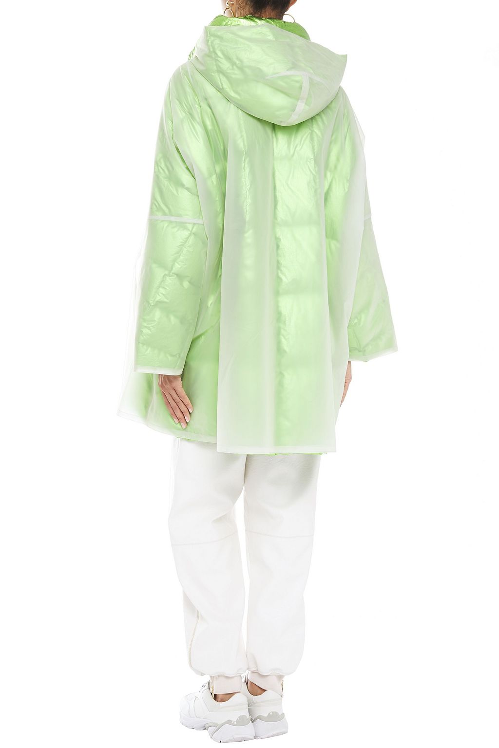 IENKI IENKI Raincoat PVC and quilted foiled shell hooded down coat