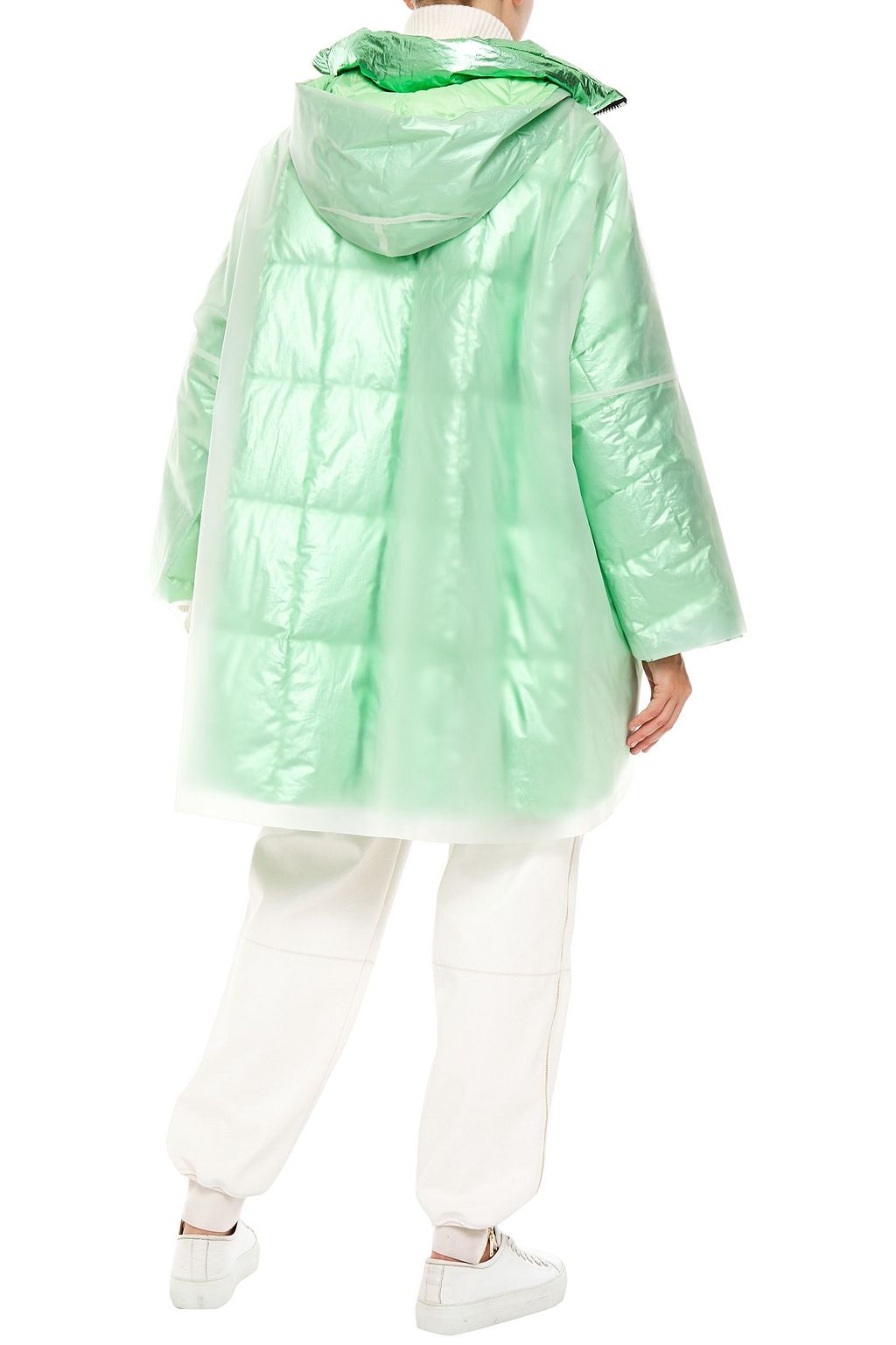 IENKI IENKI Raincoat Daunenmantel aus PVC und gestepptem, beschichtetem Shell mit Kapuze