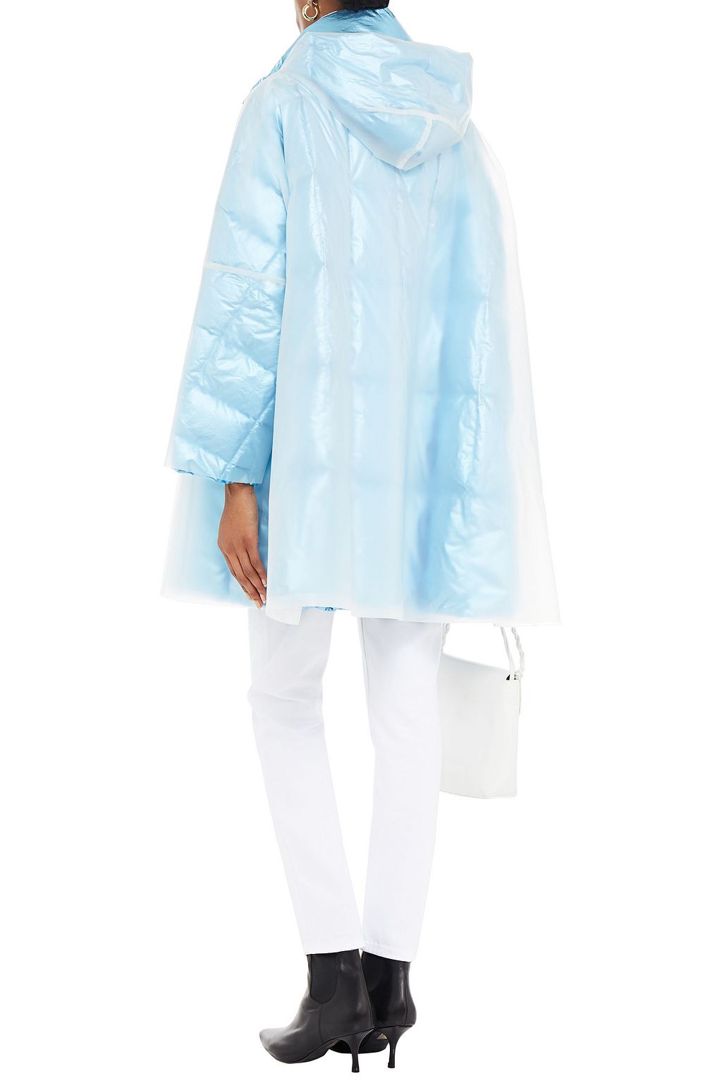 IENKI IENKI Raincoat PVC and quilted foiled shell hooded down coat