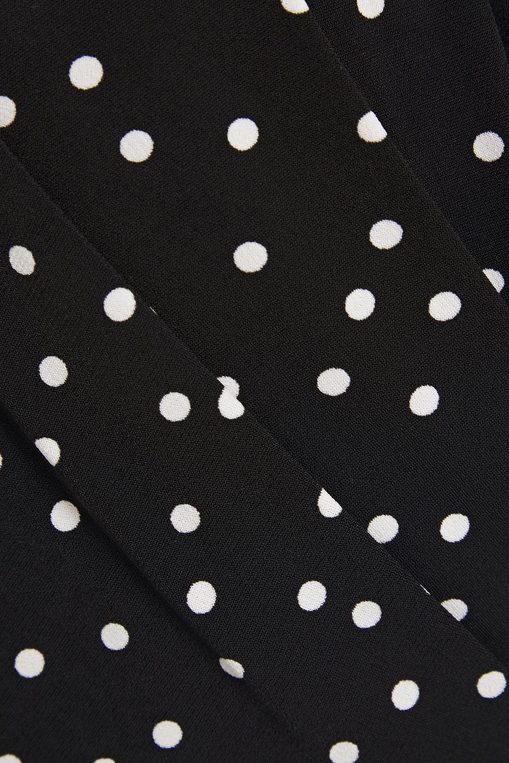 DKNY Wrap-effect polka-dot stretch-jersey midi dress
