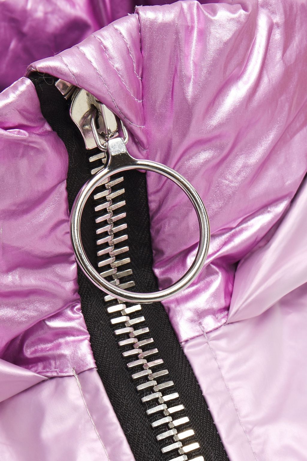 IENKI IENKI Raincoat PVC and quilted foiled shell hooded down coat
