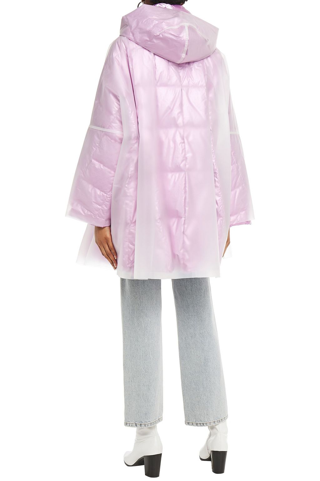 IENKI IENKI Raincoat PVC and quilted foiled shell hooded down coat